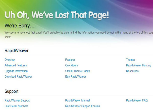 Cool error 404 page design