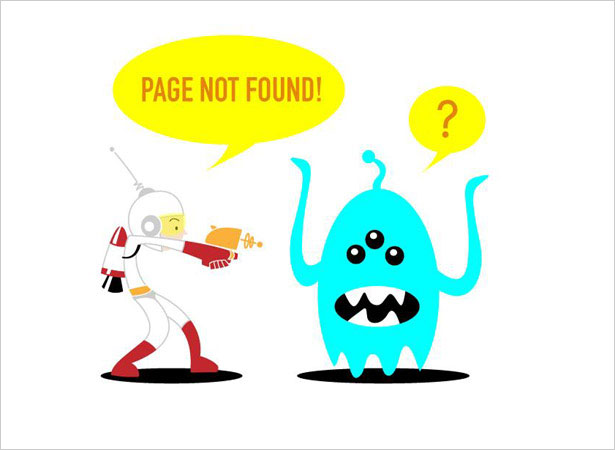 Cool error 404 page design