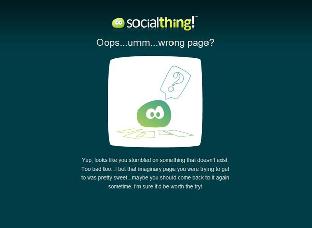 Cool error 404 page design