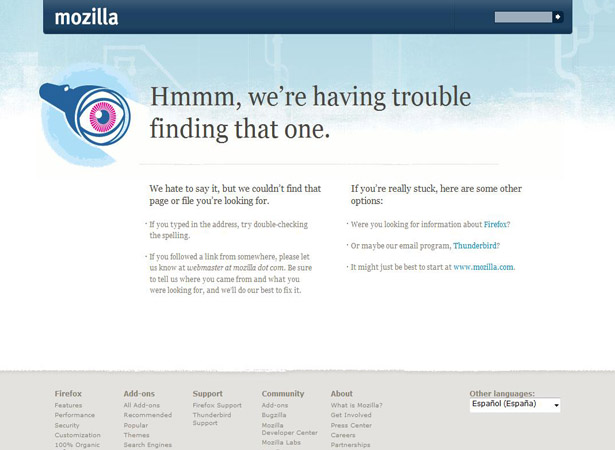 Cool error 404 page design