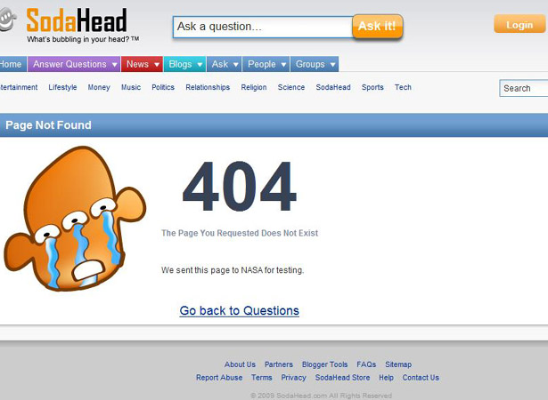 Cool error 404 page design