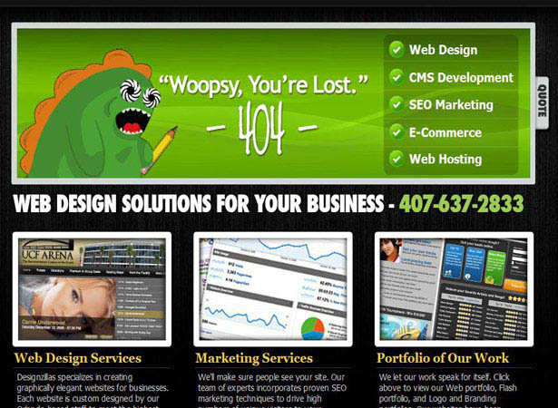 Cool error 404 page design