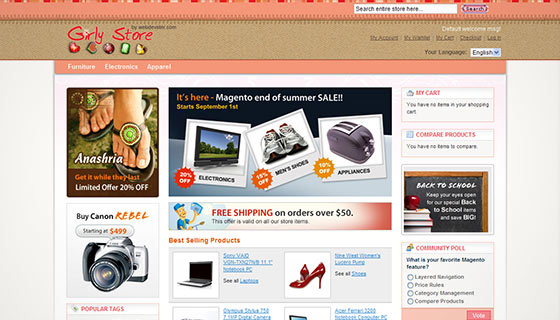 Girly Store Theme