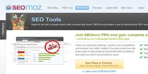 Seomoz SEO Tools