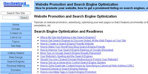 The Site Wizard