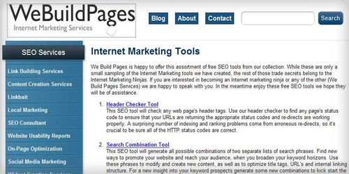 Webuildpages Tools