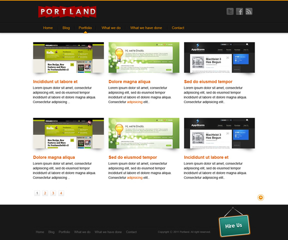 Portfolio page