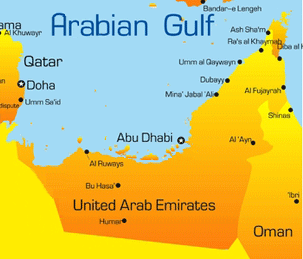 Map of the UAE