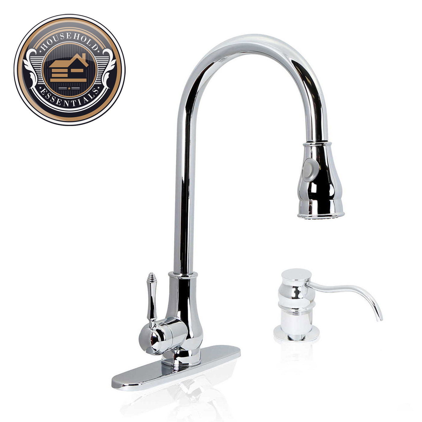 18" Pull Down Kitchen Sink Faucet with Soap Dispenser eBay