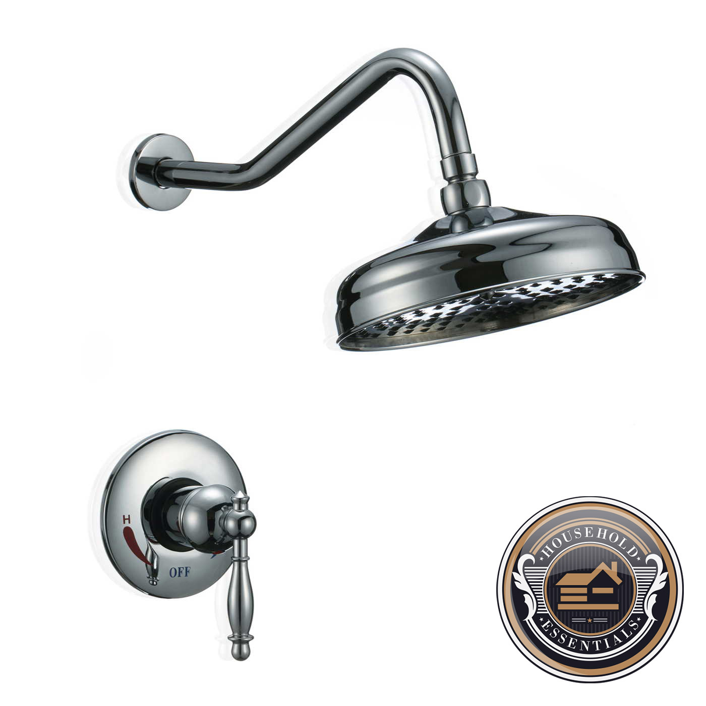 Large Rainfall Showerhead Overhead Rain Shower Faucet eBay