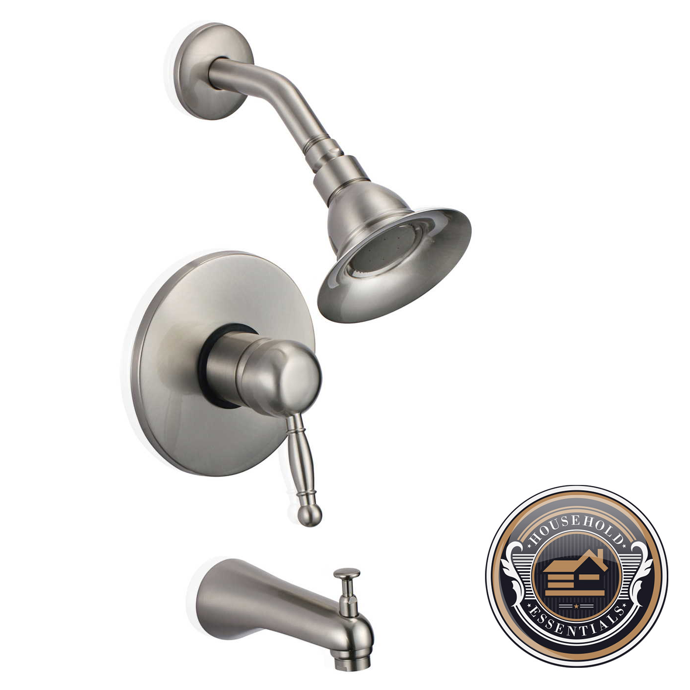 Rainfall Shower Faucet Showerhead Diverter Valve and Tub Spout