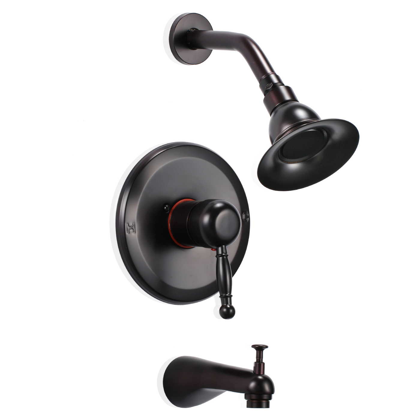 Oil Rubbed Bronze Shower Faucet Showerhead Diverter Valve and Tub