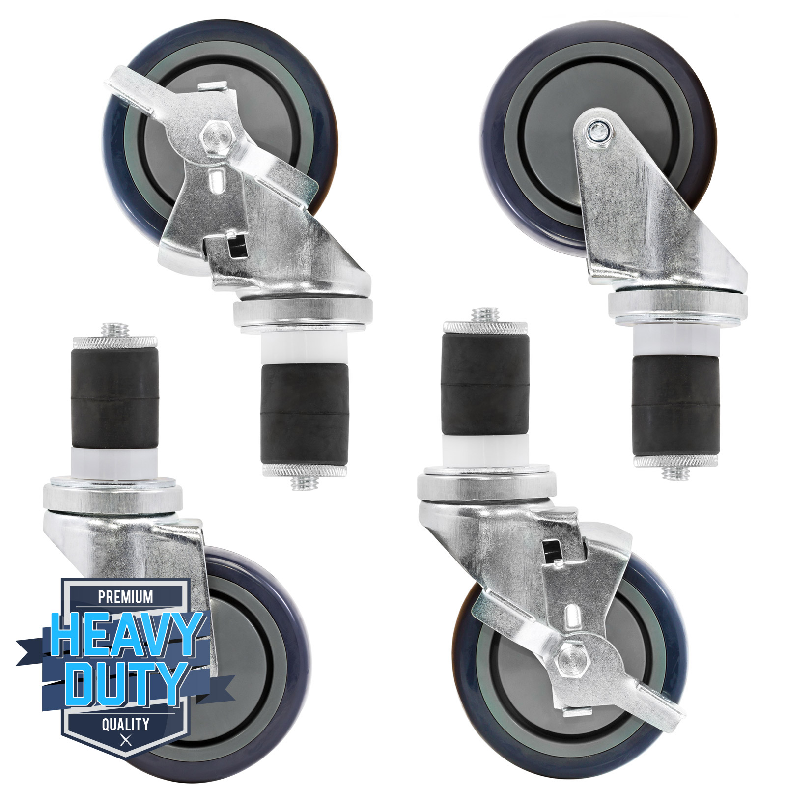4" Caster Wheel Set for Commercial Stainless Kitchen Prep Tables eBay