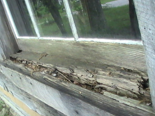 Rotten Window Sill at Connor Toll House
