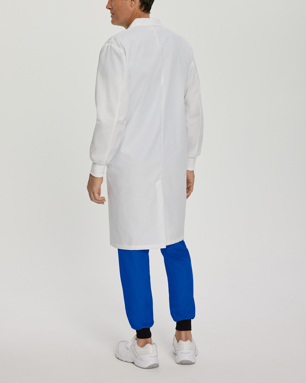 Photo of White Cross Scrubs Labcoat With Patch Pockets Color White Back Vue 009
