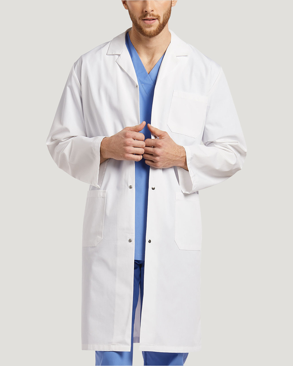 Photo de l'uniforme White Cross Sarrau avec boutons à pression Couleur Blanc  Vue Principale