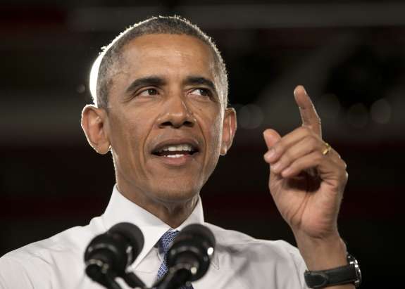 President Obama speaking in Michigan.