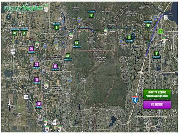 Wekiva Parkway will run twenty-five miles from I-4 to the 441 in Apopka. Photo: Central Florida Expressway Authority.