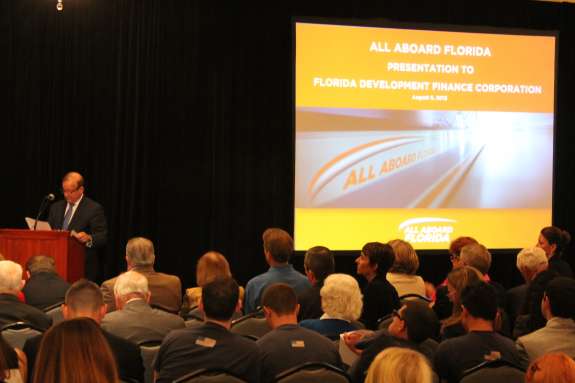 The Florida Development Finance Corporation held a meeting to decide whether to approve tax-exempt bonds for All Aboard Florida. Photo: Renata Sago, WMFE.