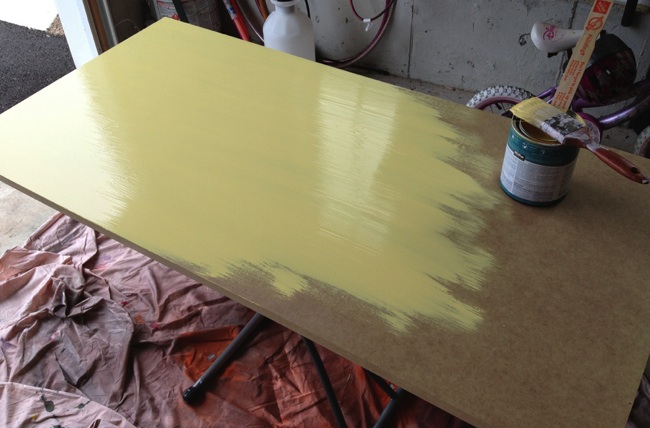 painting-mdf DIY Desk for Kids - Painting MDF