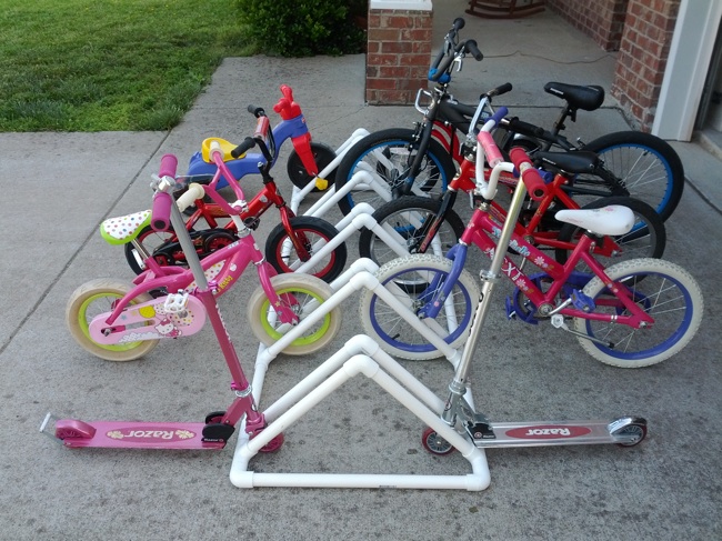 bike-storage PVC DIY - Bike Storage