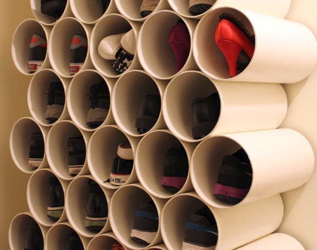 shoe-rack PVC DIY - Shoe Rack