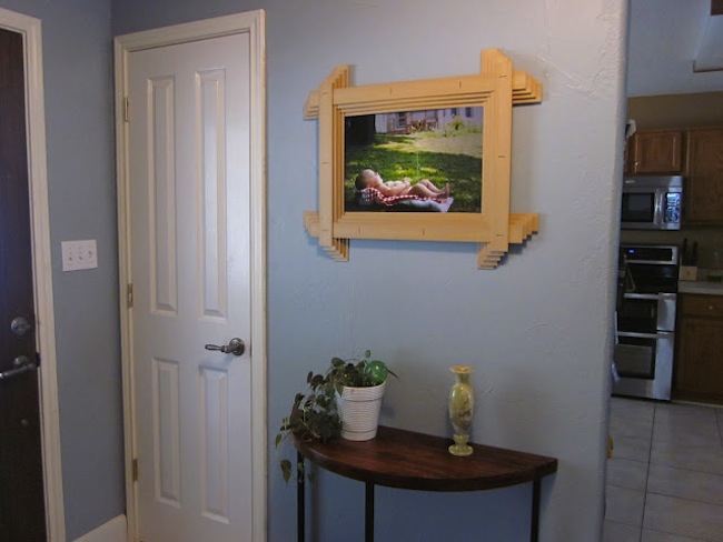 picture-frame Repurpose Window Blinds - Picture Frame