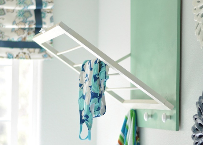 drying-rack DIY Laundry Room Storage - Drying Rack