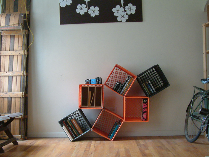 floating-shelves Uses for Milk Crates - Floating Shelves