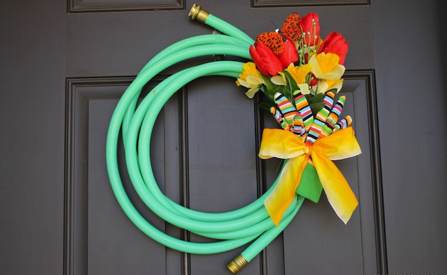 wreath Repurposed Garden Hoses - Wreath