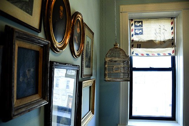 painted-drop-cloth DIY Window Treatments - Painted Drop Cloth