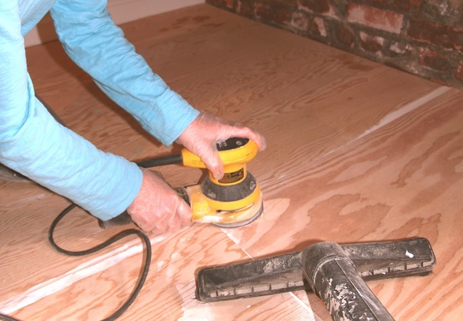 sanding Painted Plywood Floors - Sanding