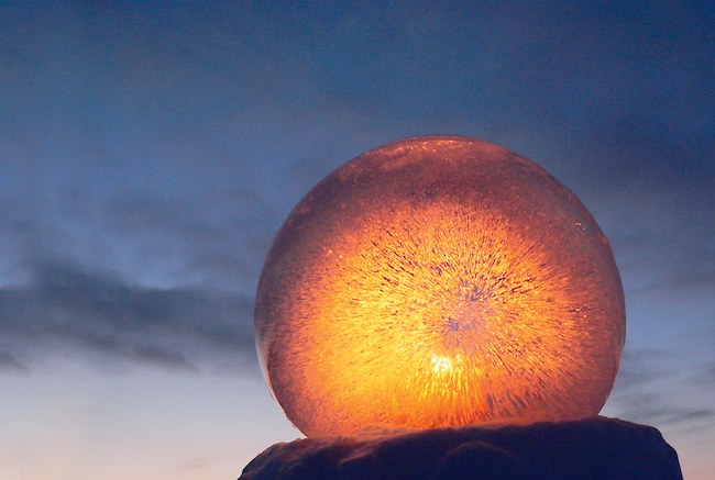 globe Ice Luminaries - Globe