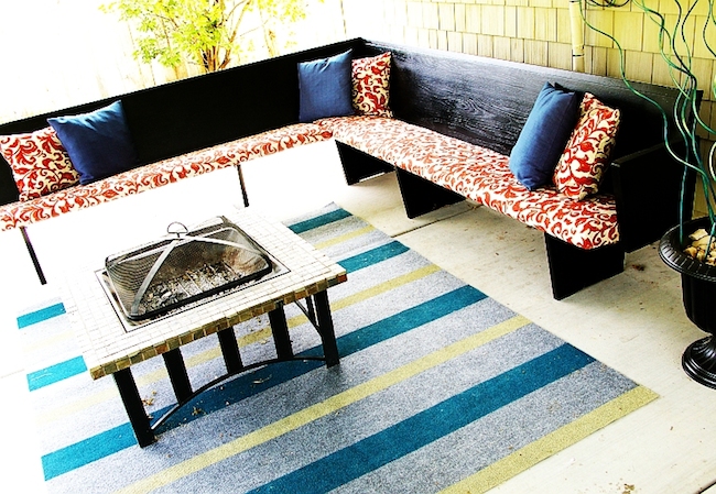 painted DIY Rug - Painted