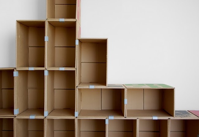 shelving DIY Cardboard Projects - Shelving