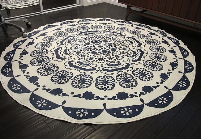 tablecloth DIY Rug - Tablecloth