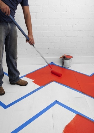 taped Painted Floors - Taped