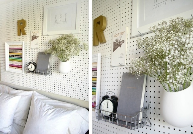 headboard DIY Pegboard Projects - Headboard