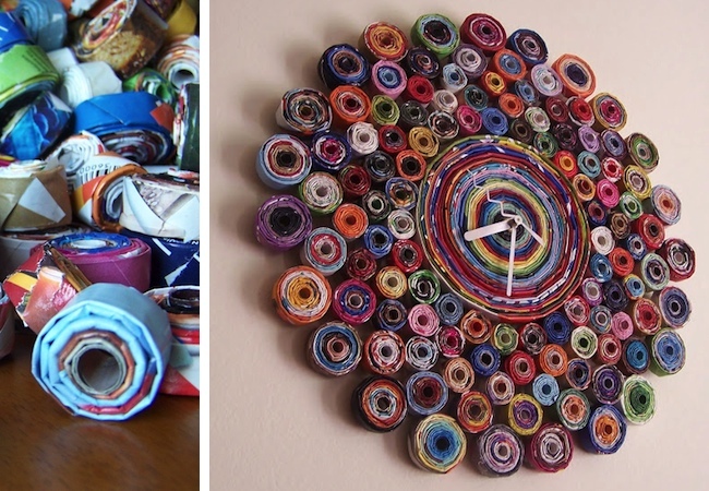 magazines DIY Clock - Magazines