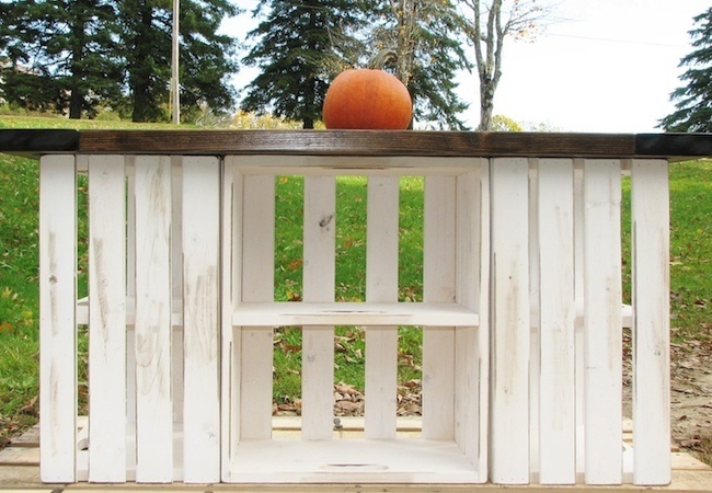 wooden-crates DIY Kitchen Island - Wooden Crates
