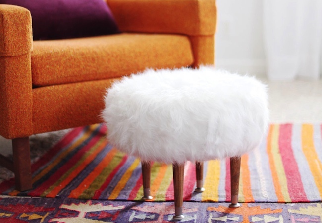 fur DIY Ottoman - Fur