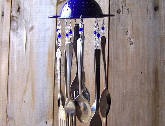wind-chime Repurpose Colanders - Wind Chime