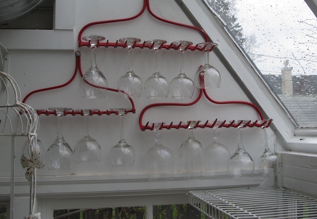 wine-glasses Repurposed Rake Projects - Wine Glasses