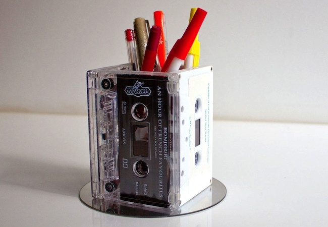 pencil-holder Cassette Tape Recycling - Pencil Holder