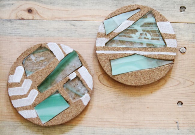 beach-glass DIY Coasters - Beach Glass