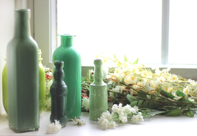bottles How to Paint Glass - Bottles