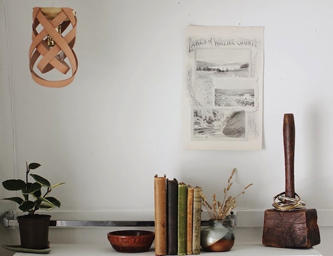 leather DIY Pendant Light - Leather