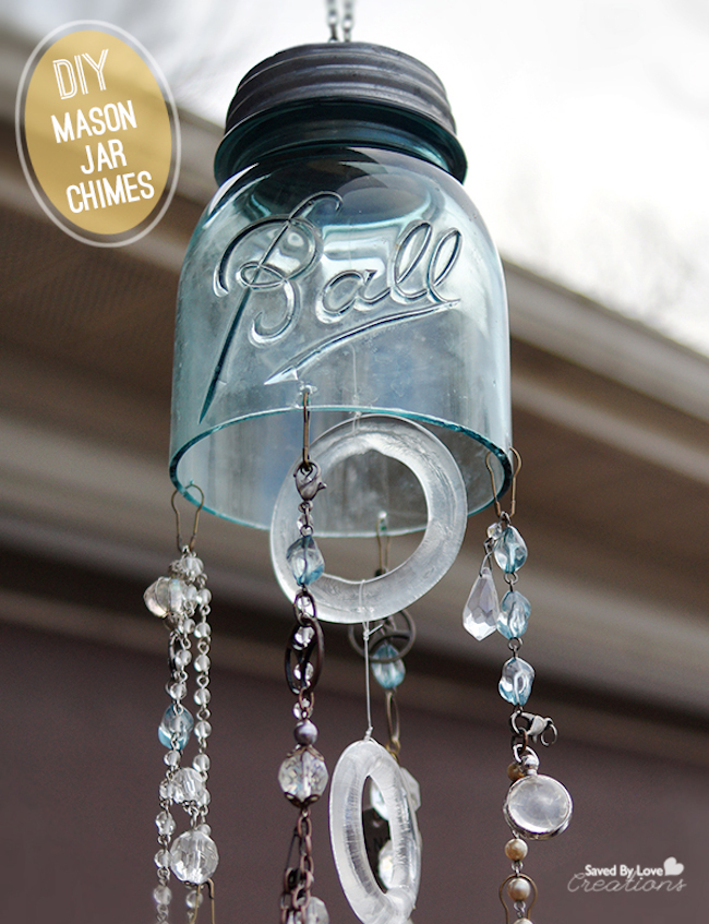 complete Mason Jar Wind Chimes - complete