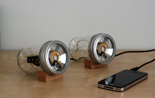 after DIY Mason Jar Speaker Set - after