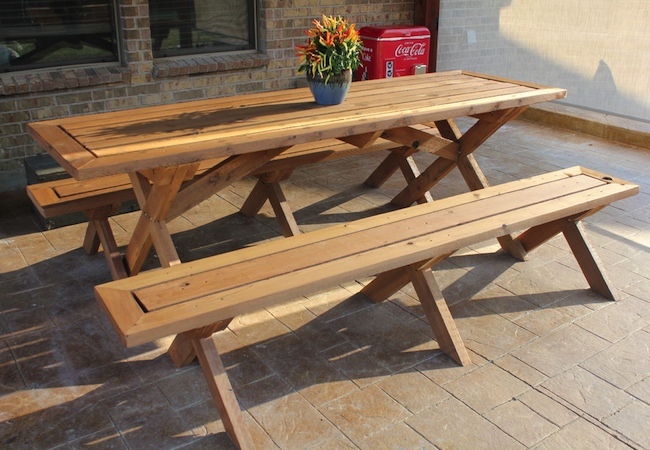 benches DIY Picnic Table - Benches